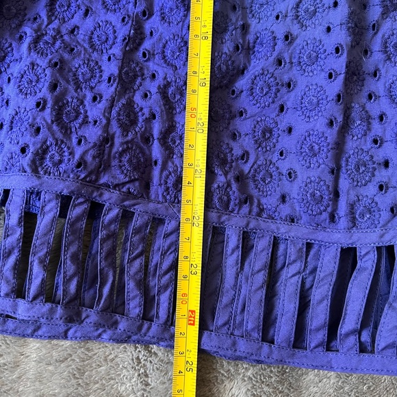 Modcloth, Plenty by Tracy Reese Navy Eyelet Dress with Belt, size S - Picture 6 of 9